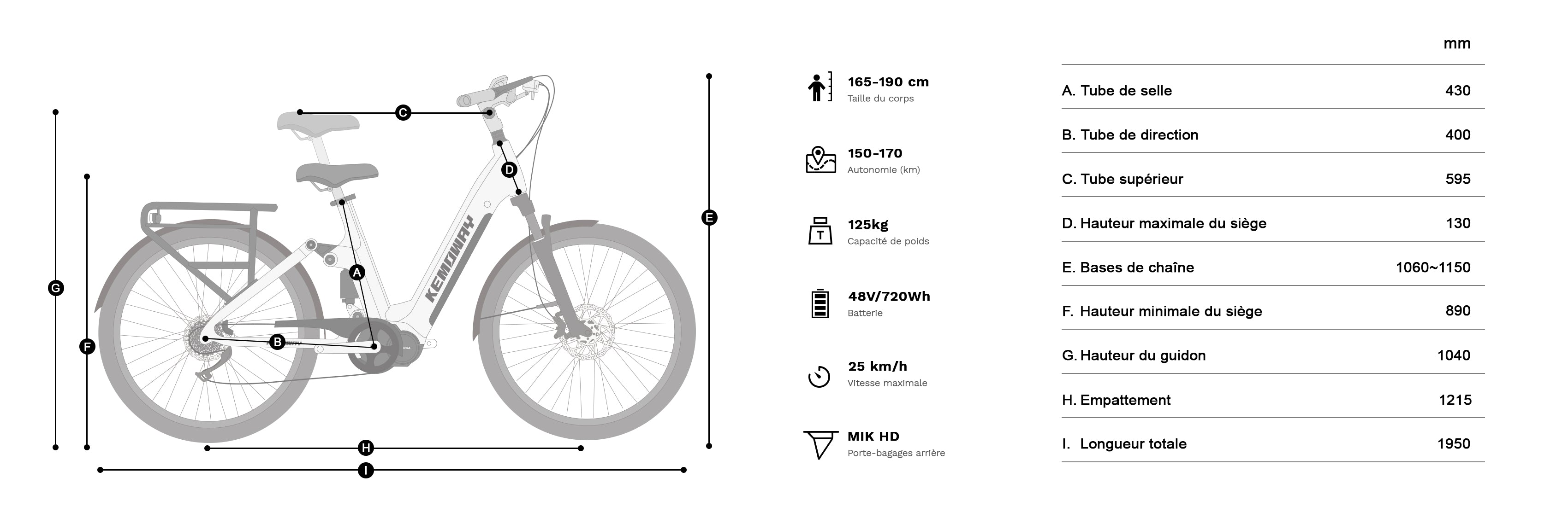 Vélo électrique Kemoway K5S Taille PC
