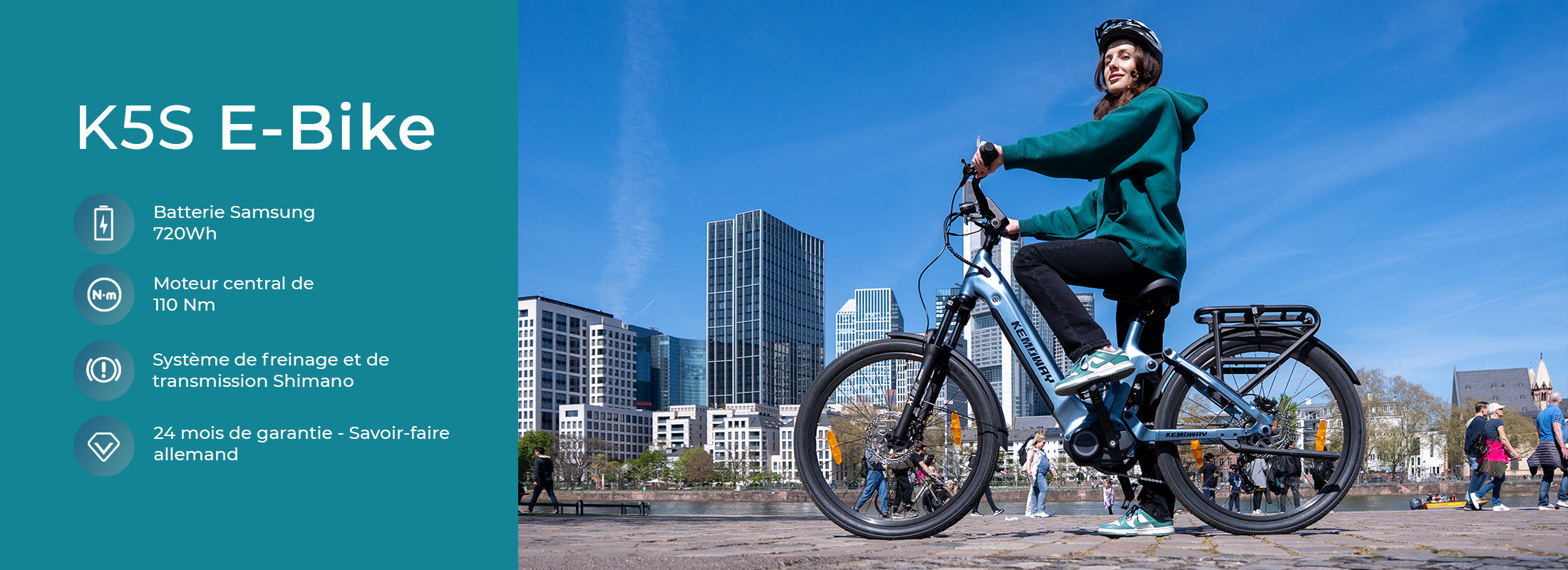 Vélo électrique Kemoway K5S Taille PC FR