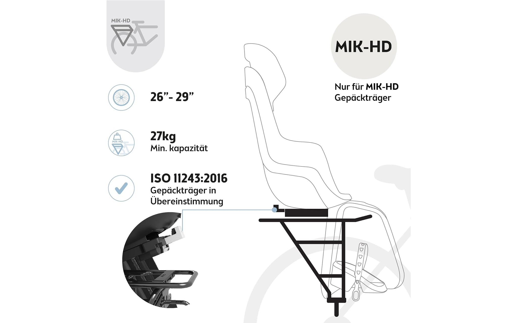 Mik HD Siège de vélo